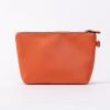 imageAngelinas Palace Personalized Makeup BagEmbossed Name Vegan Leather Cosmetic BagDurable Zipper Waterproof Travel Toiletry BagPumpkin Orange