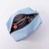 imageAngelinas Palace Personalized Makeup BagWaterproof Vegan Leather Toiletry BagEmbossed Name Cosmetic Bag for Birthday Bridesmaids Wedding GiftPearl Blue