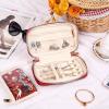 imageAngelinas Palace Small Waterproof Jewelry Organizer Case Vegan Leather Travel Storage Bag Bridesmaid Gifts for Necklace Earring Bracelet Ringchampagnebrandy