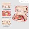 imageAngelinas Palace Small Waterproof Jewelry Organizer Case Vegan Leather Travel Storage Bag Bridesmaid Gifts for Necklace Earring Bracelet Ringchampagneblossom fuschia