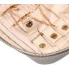 imageAngelinas Palace Small Waterproof Jewelry Organizer Case Vegan Leather Travel Storage Bag Bridesmaid Gifts for Necklace Earring Bracelet Ringchampagnepearl grey