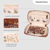 imageAngelinas Palace Small Waterproof Jewelry Organizer Case Vegan Leather Travel Storage Bag Bridesmaid Gifts for Necklace Earring Bracelet Ringchampagnebran