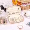 imageAngelinas Palace Small Waterproof Jewelry Organizer Case Vegan Leather Travel Storage Bag Bridesmaid Gifts for Necklace Earring Bracelet Ringchampagnelight fawn