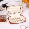 imageAngelinas Palace Small Waterproof Jewelry Organizer Case Vegan Leather Travel Storage Bag Bridesmaid Gifts for Necklace Earring Bracelet Ringchampagnebran