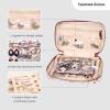 imageAngelinas Palace Small Waterproof Jewelry Organizer Case Vegan Leather Travel Storage Bag Bridesmaid Gifts for Necklace Earring Bracelet Ringchampagneblossom wine
