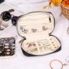 imageAngelinas Palace Small Waterproof Jewelry Organizer Case Vegan Leather Travel Storage Bag Bridesmaid Gifts for Necklace Earring Bracelet Ringchampagneblack