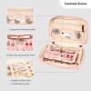 imageAngelinas Palace Small Waterproof Jewelry Organizer Case Vegan Leather Travel Storage Bag Bridesmaid Gifts for Necklace Earring Bracelet Ringchampagnesoft pink
