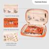 imageAngelinas Palace Small Waterproof Jewelry Organizer Case Vegan Leather Travel Storage Bag Bridesmaid Gifts for Necklace Earring Bracelet Ringchampagnelight terracotta