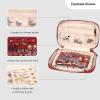 imageAngelinas Palace Small Waterproof Jewelry Organizer Case Vegan Leather Travel Storage Bag Bridesmaid Gifts for Necklace Earring Bracelet Ringchampagnebrandy