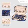imageAngelinas Palace Small Waterproof Jewelry Organizer Case Vegan Leather Travel Storage Bag Bridesmaid Gifts for Necklace Earring Bracelet Ringchampagnedark chambray