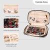imageAngelinas Palace Small Waterproof Jewelry Organizer Case Vegan Leather Travel Storage Bag Bridesmaid Gifts for Necklace Earring Bracelet Ringchampagneblossom victorian