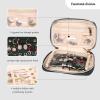 imageAngelinas Palace Small Waterproof Jewelry Organizer Case Vegan Leather Travel Storage Bag Bridesmaid Gifts for Necklace Earring Bracelet Ringchampagnedeep evergreen