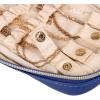 imageAngelinas Palace Small Waterproof Jewelry Organizer Case Vegan Leather Travel Storage Bag Bridesmaid Gifts for Necklace Earring Bracelet Ringchampagnedark chambray