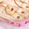 imageAngelinas Palace Small Waterproof Jewelry Organizer Case Vegan Leather Travel Storage Bag Bridesmaid Gifts for Necklace Earring Bracelet Ringchampagneblossom pink