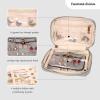 imageAngelinas Palace Small Waterproof Jewelry Organizer Case Vegan Leather Travel Storage Bag Bridesmaid Gifts for Necklace Earring Bracelet Ringchampagnepearl grey