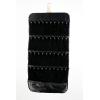 imageAngelinas Palace Tenby Jewelry Double Side Hanger Organizer Hook Hanging Closet Jewelry Storage Roll 24 Earring Ring Bars 28 Bracelet Pouches Watches Pocket 40 Necklaces LoopsAP GreenBlack