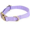 imagePersonalized Dog Collar with Name and Phone Number EngravedAdjustable Custom Puppy CollarOrganic Cotton Pet Collar for Small Medium Large Boy Girl DogsLavender