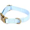 imagePersonalized Dog Collar with Name and Phone Number EngravedAdjustable Custom Puppy CollarOrganic Cotton Pet Collar for Small Medium Large Boy Girl DogsBlue
