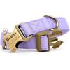 imagePersonalized Dog Collar with Name and Phone Number EngravedAdjustable Custom Puppy CollarOrganic Cotton Pet Collar for Small Medium Large Boy Girl DogsLavender