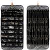 imageAngelinas Palace Annecy Jewelry Double Side Hanger Organizer Hook Hanging Closet Jewelry Storage Roll Detachable 24 Earring Ring Bars 28 Bracelet Pouches 40 Necklaces LoopsHeart
