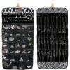 imageAngelinas Palace Tenby Jewelry Double Side Hanger Organizer Hook Hanging Closet Jewelry Storage Roll 24 Earring Ring Bars 28 Bracelet Pouches Watches Pocket 40 Necklaces LoopsAP Green4 Square