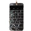 imageAngelinas Palace Tenby Jewelry Double Side Hanger Organizer Hook Hanging Closet Jewelry Storage Roll 24 Earring Ring Bars 28 Bracelet Pouches Watches Pocket 40 Necklaces LoopsAP GreenSilver Zebra