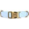 imagePersonalized Dog Collar with Name and Phone Number EngravedAdjustable Custom Puppy CollarOrganic Cotton Pet Collar for Small Medium Large Boy Girl DogsBlue