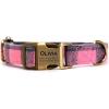 imagePersonalized Dog Collar with Name and Phone Number EngravedAdjustable Custom Puppy CollarOrganic Cotton Pet Collar for Small Medium Large Boy Girl DogsPlaid Pink