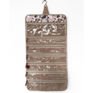 imageAngelinas Palace Brac Jewelry Hanger Organizer home storage hanger and travel organizer rollup with detachable holders and cover protection Diamond RedVintage Bloom