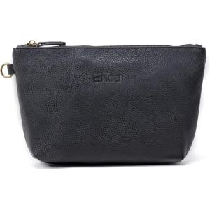 imageAngelinas Palace Personalized Makeup BagEmbossed Name Vegan Leather Cosmetic BagDurable Zipper Waterproof Travel Toiletry BagBlack