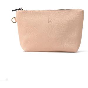 imageAngelinas Palace Personalized Makeup BagEmbossed Name Vegan Leather Cosmetic BagDurable Zipper Waterproof Travel Toiletry BagBlush