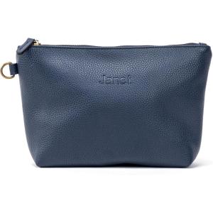 imageAngelinas Palace Personalized Makeup BagEmbossed Name Vegan Leather Cosmetic BagDurable Zipper Waterproof Travel Toiletry BagNighttime Blue