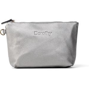imageAngelinas Palace Personalized Makeup BagEmbossed Name Vegan Leather Cosmetic BagDurable Zipper Waterproof Travel Toiletry BagPewter