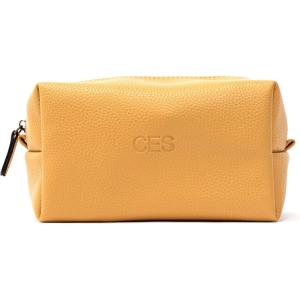 imageAngelinas Palace Personalized Makeup BagWaterproof Vegan Leather Toiletry BagEmbossed Name Cosmetic Bag for Birthday Bridesmaids Wedding GiftCanary Yellow