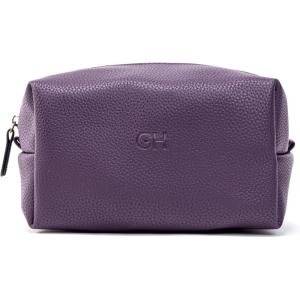 imageAngelinas Palace Personalized Makeup BagWaterproof Vegan Leather Toiletry BagEmbossed Name Cosmetic Bag for Birthday Bridesmaids Wedding GiftGrape Purple
