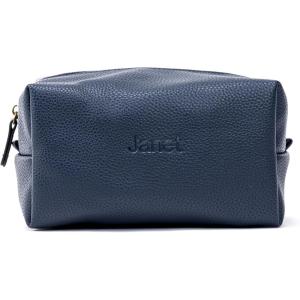imageAngelinas Palace Personalized Makeup BagWaterproof Vegan Leather Toiletry BagEmbossed Name Cosmetic Bag for Birthday Bridesmaids Wedding GiftNighttime Blue