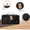 imageAngelinas Palace Gorde Medium Jewelry Case Womens Travel Organizer Bag Big Capacity Storage with Detachable Necklace Earring Ring Pouches Train Jewelry Case LeopardDiamond Black
