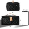 imageAngelinas Palace Gorde Medium Jewelry Case Womens Travel Organizer Bag Big Capacity Storage with Detachable Necklace Earring Ring Pouches Train Jewelry Case LeopardDiamond Black