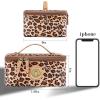 imageAngelinas Palace Gorde Medium Jewelry Case Womens Travel Organizer Bag Big Capacity Storage with Detachable Necklace Earring Ring Pouches Train Jewelry Case LeopardLeopard
