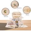 imageAngelinas Palace Gorde Small Jewelry Case Womens Travel Organizer Bag Big Capacity Storage with Detachable Necklace Earring Ring Pouches Train Jewelry CaseJewelry Jewelry