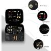 imageAngelinas Palace Jewelry Organizer Boxes for Women GirlsEiger Medium Travel Jewelry Case Storage Bag with Detachable Necklace Earring Bracelet Ring PouchesDiamond BlackDiamond Black