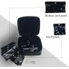 imageAngelinas Palace Jewelry Organizer Boxes for Women GirlsEiger Medium Travel Jewelry Case Storage Bag with Detachable Necklace Earring Bracelet Ring PouchesDiamond BlackMemory Black