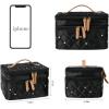 imageAngelinas Palace Jewelry Organizer Boxes for Women GirlsEiger Medium Travel Jewelry Case Storage Bag with Detachable Necklace Earring Bracelet Ring PouchesDiamond BlackDiamond Black
