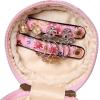 imageAngelinas Palace Round Jewelry Organizer Case Travel Bag Bridesmaid Gifts Vegan Leather Box for Necklace Earring Bracelet RingBlackBlossom pink