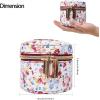 imageAngelinas Palace Round Jewelry Organizer Case Travel Bag Bridesmaid Gifts Vegan Leather Box for Necklace Earring Bracelet RingBlackBlossom wine