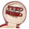 imageAngelinas Palace Round Jewelry Organizer Case Travel Bag Bridesmaid Gifts Vegan Leather Box for Necklace Earring Bracelet RingBlackBrandy