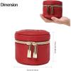 imageAngelinas Palace Round Jewelry Organizer Case Travel Bag Bridesmaid Gifts Vegan Leather Box for Necklace Earring Bracelet RingBlackBrandy