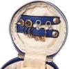 imageAngelinas Palace Round Jewelry Organizer Case Travel Bag Bridesmaid Gifts Vegan Leather Box for Necklace Earring Bracelet RingBlackDark chambray