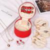 imageAngelinas Palace Round Jewelry Organizer Case Travel Bag Bridesmaid Gifts Vegan Leather Box for Necklace Earring Bracelet RingBlackLight red