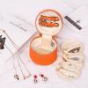 imageAngelinas Palace Round Jewelry Organizer Case Travel Bag Bridesmaid Gifts Vegan Leather Box for Necklace Earring Bracelet RingBlackLight terracotta